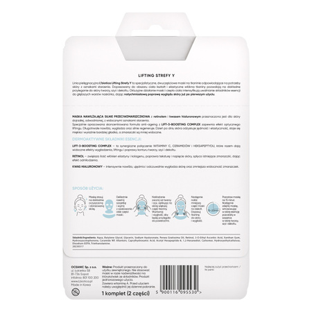 L'BIOTICA Lifting Strefy Y Nawilżająca maska do twarzy silnie przeciwzmarszczkowa 1 szt.