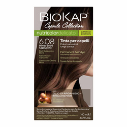 Biokap Delicato Farba do włosów 6.08 Cappucino Ciemny Blond, (75+50+15)ml