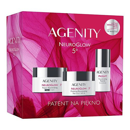 Agenity NeuroGlow 5º Krem na dzień,50 ml + Krem na noc,50 ml + Koncentrat peptydowy, 15 ml