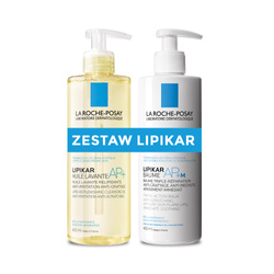 La Roche-Posay Lipikar Olejek myjący + Balsam AP+M, 400ml+ 400ml  