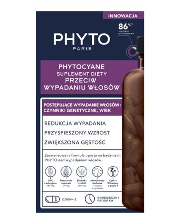 Phyto Phytocyane Kapsułki przeciw wypadaniu, 84 sztuk