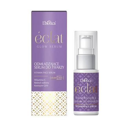 L'BIOTICA ECLAT Odmładzające serum do twarzy, 15ml