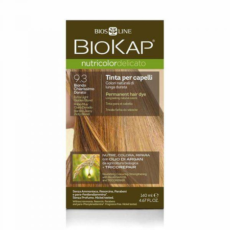 BIOKAP NUTRICOLOR DELICATO 9.3 Bardzo jasny Blond,140ml