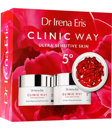 Dr Irena Eris Zestaw CLINIC WAY 5° WYPEŁNIENIE ZMARSZCZEK 50 ml + 50 ml + 30 kapsułek 