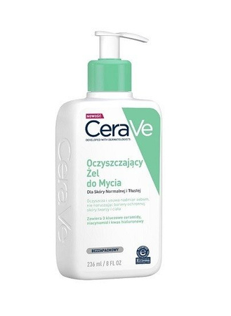 CeraVe Oczyszczający żel do mycia dla skóry normalnej i tłustej 236ml