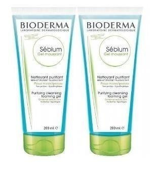 BIODERMA SEBIUM GEL MOUSSANT Żel do mycia twarzy, 2x200 ml