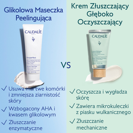 Caudalie Vinoperfect Glikolowa maseczka peelingująca, 75ml