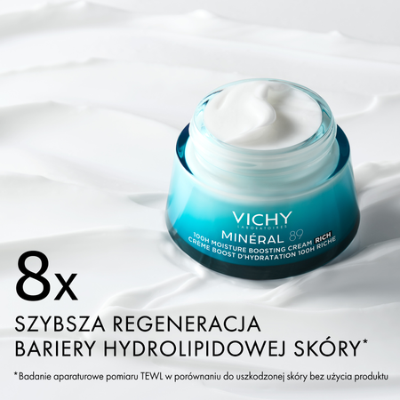 VICHY MINÉRAL 89 Krem nawilżająco - odbudowujący 72 h Bogaty, 50 ml