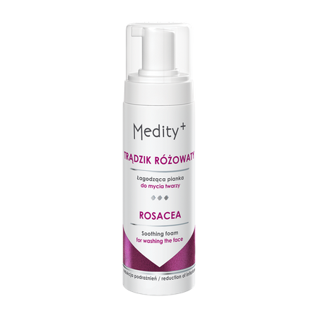 Medity+ Trądzik Różowaty – Łagodząca pianka, 150 ml