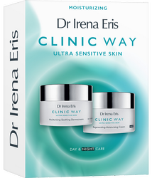 Dr Irena Eris Clinic Way Zestaw Dermokrem Nawilżająco-Łagodzący na dzień , 50ml + Krem na noc, 50 ml