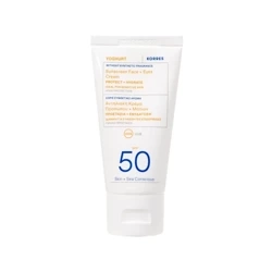 KORRES YOGHURT SPF50 Jogurtowy krem ​​przeciwsłoneczny do twarzy i oczu bez syntetycznego zapachu do skóry wrażliwej, 50ml