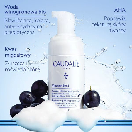 Caudalie Vinoperfect Mikropeelingująca pianka rozświetlająca, 100ml