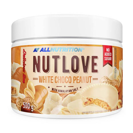 Allnutrition NUTLOVE WHITE CHOCO PEANUT biała czekolada z orzechami i solą himalajską, 500g