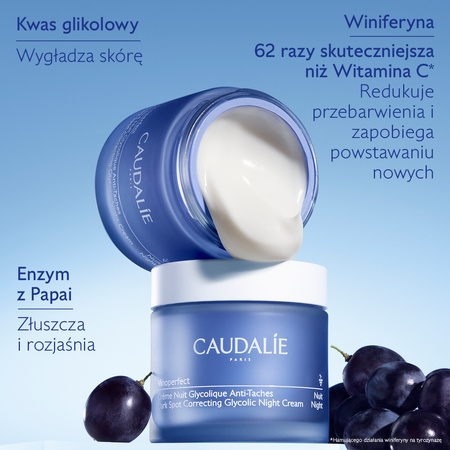 Caudalie Vinoperfect Glikolowy krem na noc na przebarwienia, 50ml