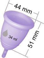 MELUNA KUBECZEK MENSTRUACYJNY SPORT L- PRZEZROCZYSTY Z KULKĄ