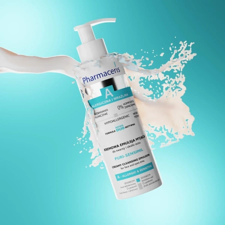 Pharmaceris A Puri - Sensimil Kremowa Emulsja myjąca, 190ml