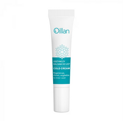 Oillan Cold Cream - Odżywczy balsam do ust z ceramidami i witaminą E, 15 ml