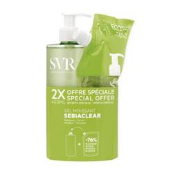 SVR SEBIACLEAR GEL MOUSSANT Żel oczyszczający, 400ml +Żel oczyszczający Refill, 400ml