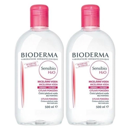BIODERMA SENSIBIO H2O Płyn micelarny 500ml x 2 sztuki