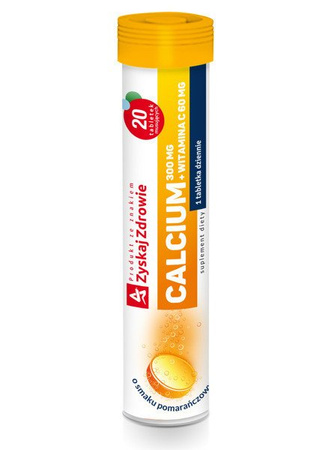 Zyskaj Zdrowie Calcium 300mg+Wit.C 60mg, 20 tabletek musujących