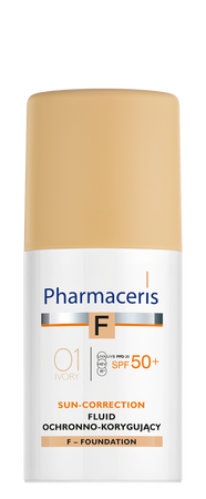 PHARMACERIS F Fluid korygujący 01 IVORY, SPF50+,30ml