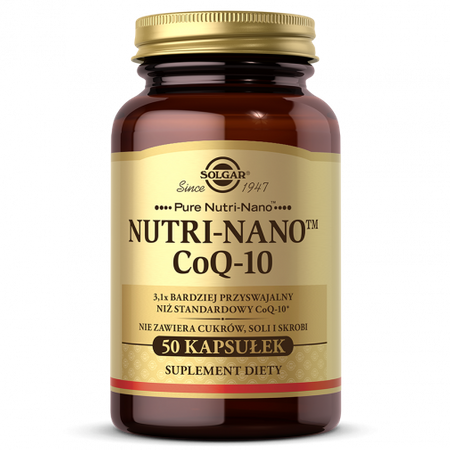 SOLGAR NUTRI-NANO CoQ-10, 50 kapsułek