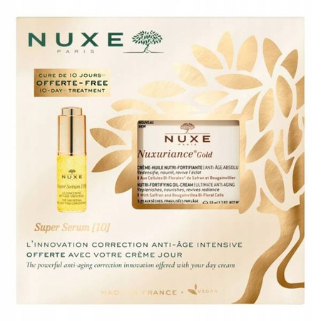 NUXE Nuxuriance® Gold Ultraodżywczy krem do twarzy, 50 ml + Super Serum [10], 5 ml
