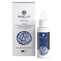 BASICLAB SERUM Z 15% TREHALOZĄ, PEPTYDEM SNAP-8 10% I KW.HIALURONOWYM, 30 ml