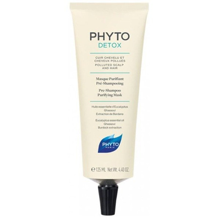 PHYTO PHYTODETOX Oczyszczająca maska przed szamponem, 125 ml 