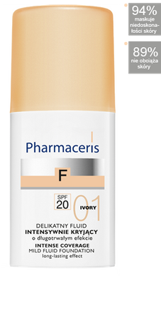 PHARMACERIS F Fluid kryjący 01 IVORY, 30ml