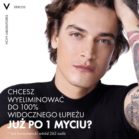 VICHY DERCOS Szampon przeciwłupieżowy - Włosy normalne i przetłuszczające się, 390 ml