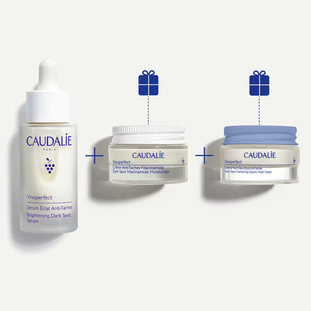 Caudalie Vinoperfect Zestaw przeciw przebarwieniom Serum + Kremy (30+15+15)ml
