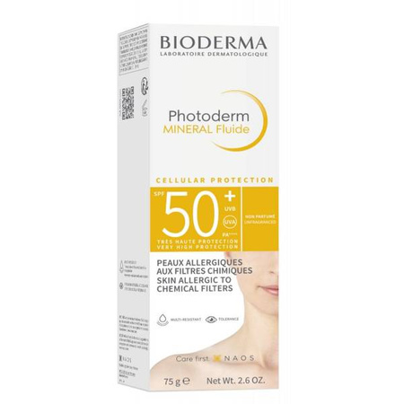 Bioderma Photoderm Mineralny Fluid SPF50+,  75g