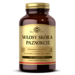 SOLGAR Włosy Skóra Paznokcie, 120 tabletek