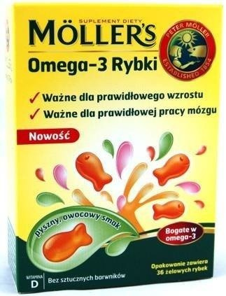 MOLLERS Omega-3 Rybki kaps. 36szt.(żelowyc