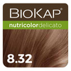 Biokap Delicato Farba do włosów 8.32 Karmelowy Jasny Blond, (75 + 50 +15) ml