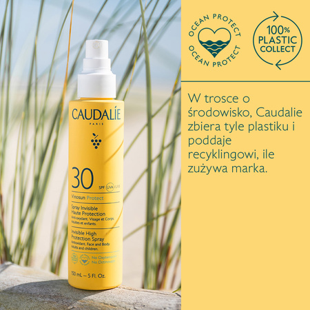 Caudalie Vinosun Protect Niewidoczny spray o wysokiej ochronie SPF30, 150ml