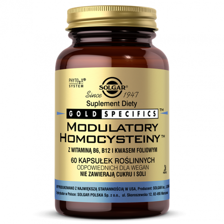 SOLGAR Modulatory Homocysteiny z wit.B6,B1, 60 kapsułek