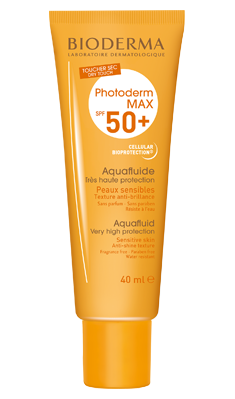 BIODERMA PHOTODERM MAX AQUAFLUIDE SPF 50+ Fluid ultra - lekki, bezbarwny; 40 ml