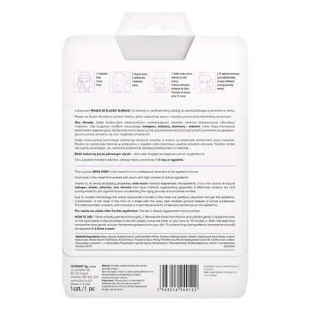 L'biotica SNAIL MASK ze śluzem ślimaka, 23ml