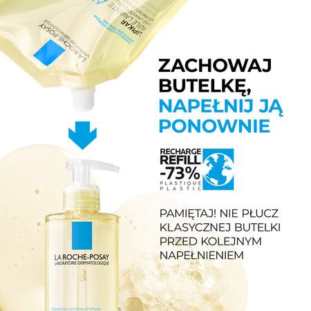 LA ROCHE-POSAY LIPIKAR Cleansing Oil AP Olejek pod prysznic REFILL, 400 ml