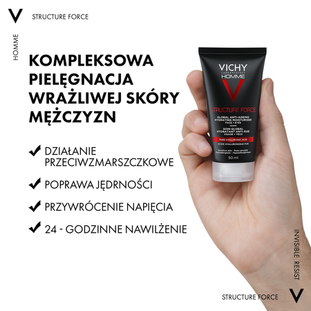 Vichy Homme Structure Force Krem przeciwzmarszczkowy wzmacniający, 50ml