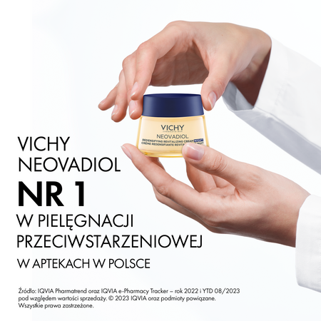 VICHY NEOVADIOL PERI-MENOPAUSE Ujędrniająco-Rewitalizujący krem na noc, 50 ml