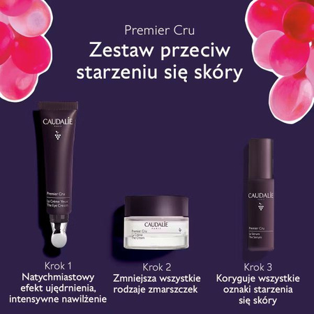 Caudalie Premier Cru Zestaw Przeciw Starzeniu się Skóry: Krem pod oczy +Serum + Krem, (15+10+15)ml