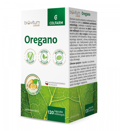 Biovitum Liquid Oregano, 120 kapsułek miękkich