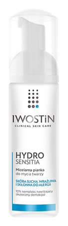 IWOSTIN HYDRO SENSITIA Pianka do mycia i demakijażu, 165 ml