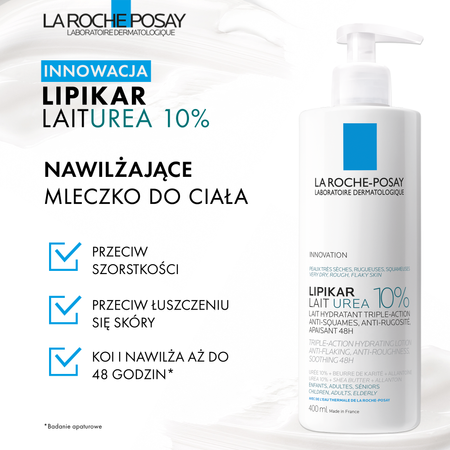 La Roche-Posay LIPIKAR LAIT UREA 10% Mleczko nawilżające, 400ml