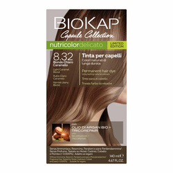 Biokap Delicato Farba do włosów 8.32 Karmelowy Jasny Blond, (75 + 50 +15) ml