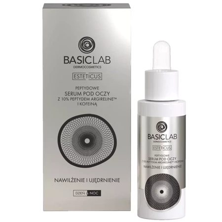 BasicLab Serum peptydowe pod oczy z argireliną 10% nawilżenie i ujędrnienie - edycja limitowana 30 ml 