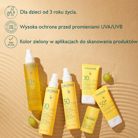 Caudalie Vinosun Protect Niewidoczny spray o wysokiej ochronie SPF30, 150ml